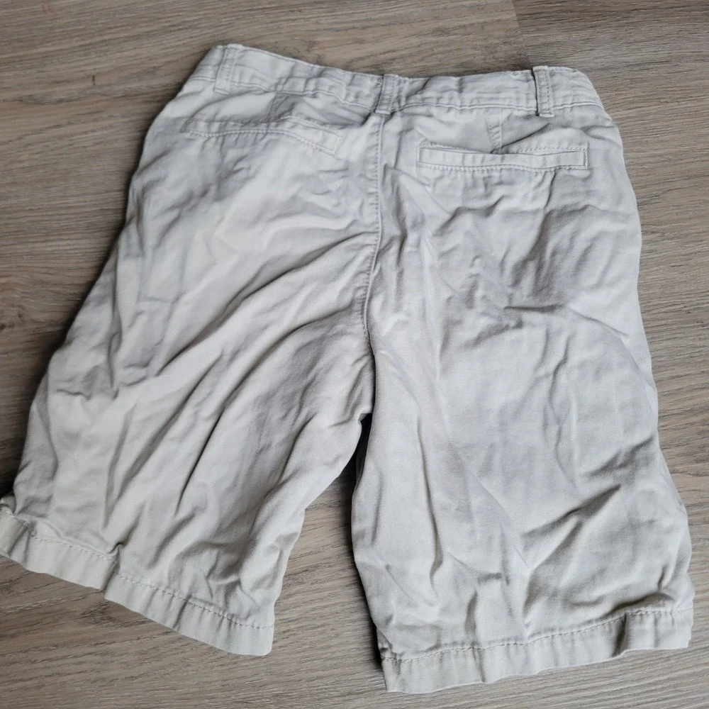 The Children's Place Chino Shorts Boys 8 Tan Khaki Cotton Classic Uniform